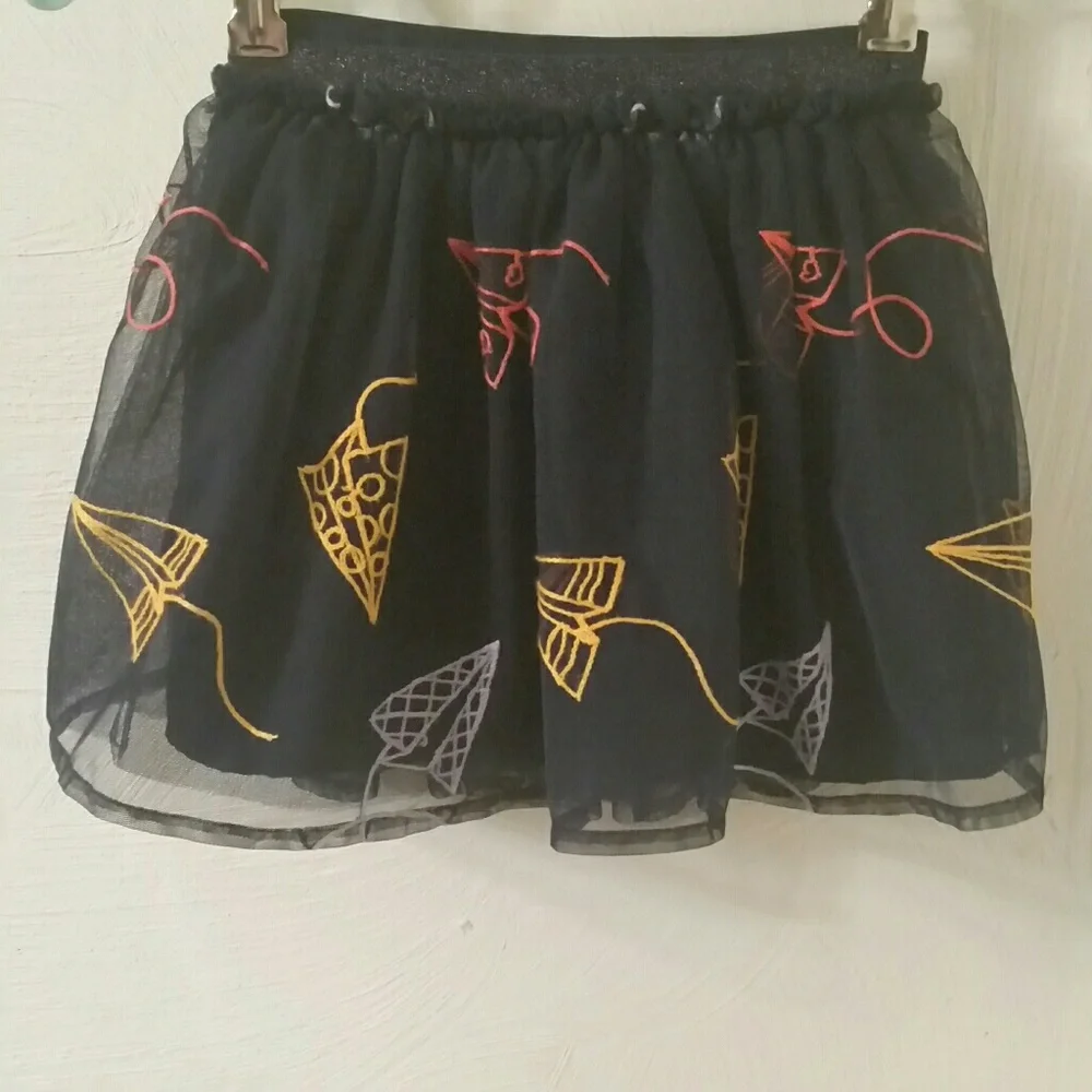 Cat & Jack lined navy blue tulle skirt w/kites,4/5 - Picture 1 of 7